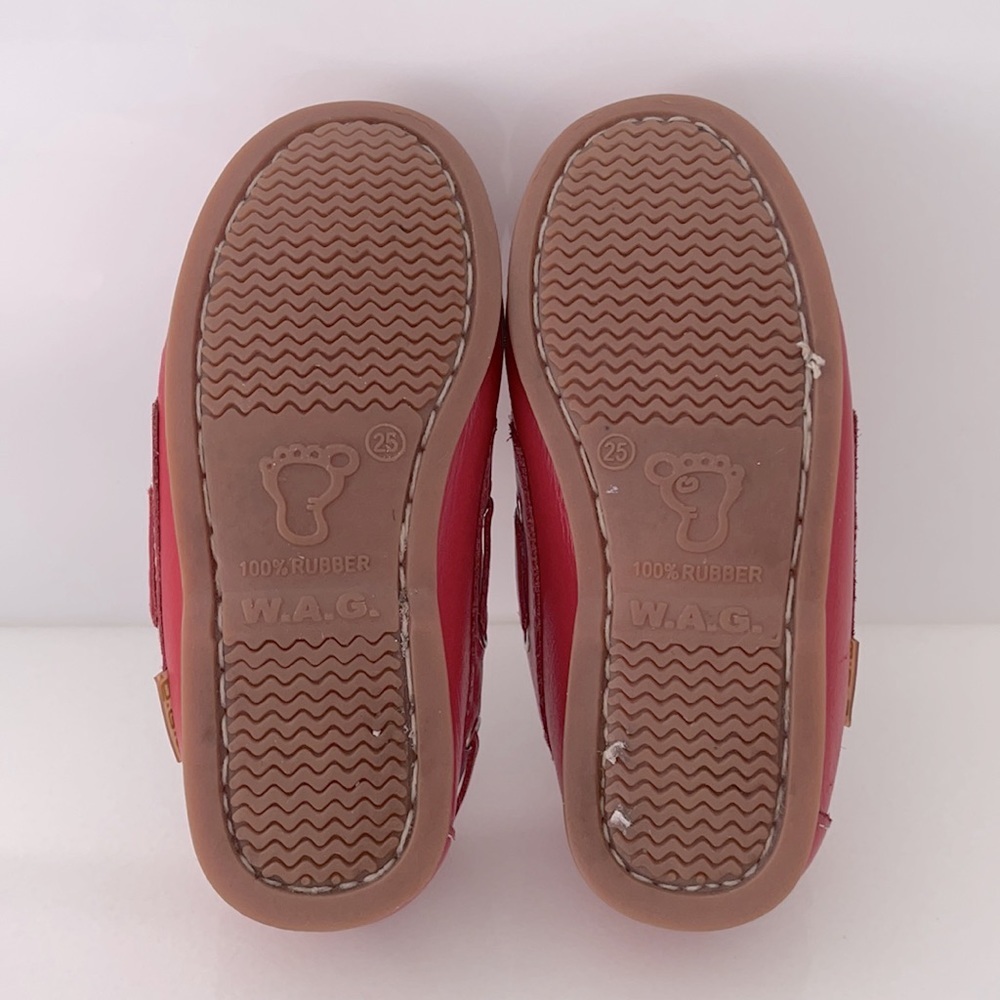 Marine W.A.G. Boys Red Moccasins Size 25 - Picture 8 of 9